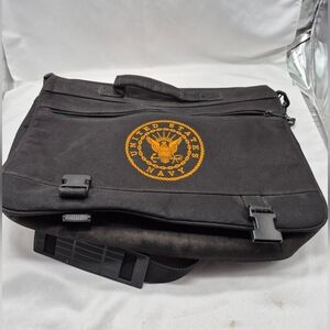 US NAVY Lap Top/ Messenger Bag W Shoulder Strap, 15 X12 X3"